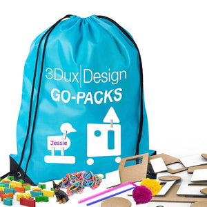 3dux design travel bag and maker material kit  with content shown
