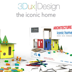 modern house model for early STEM learning and geometry engineering