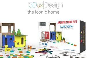 modern house model for early STEM learning and geometry engineering